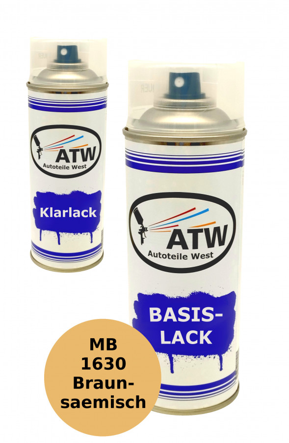 Autolack für Mercedes Benz 1630 Braunsaemisch+400ml Klarlack Set